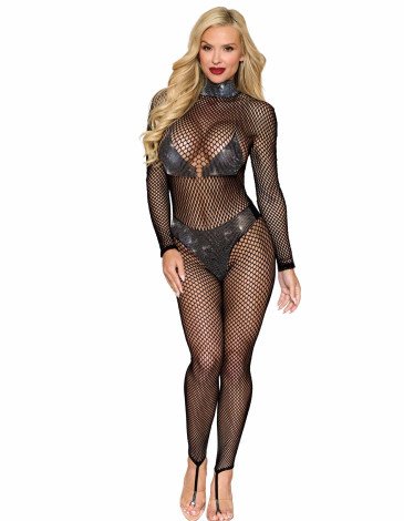 Σέξι γυναικεία λαμπερή ολόσωμη φόρμα δίχτυ