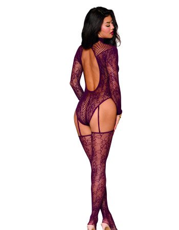 Σέξι κορμάκι με ζαρτιέρες, κάλτσες και μακρυά μανίκια