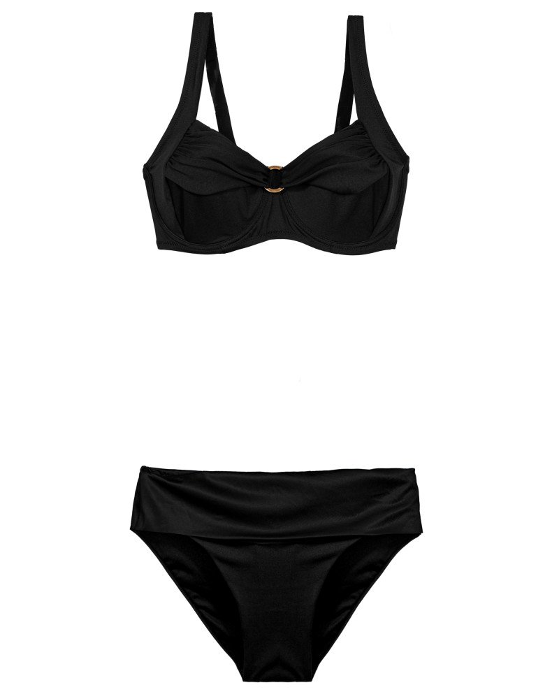 Γυναικείο Μαγιό Σλιπ ψηλόμεσο με μπάσκα