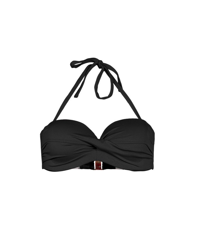 Μαγιό σουτιέν στράπλες με σούρα Cup D