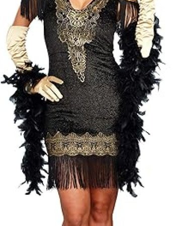 Dreamgirl-Κομψό γυναικείο φόρεμα-στολή με κρόσσια