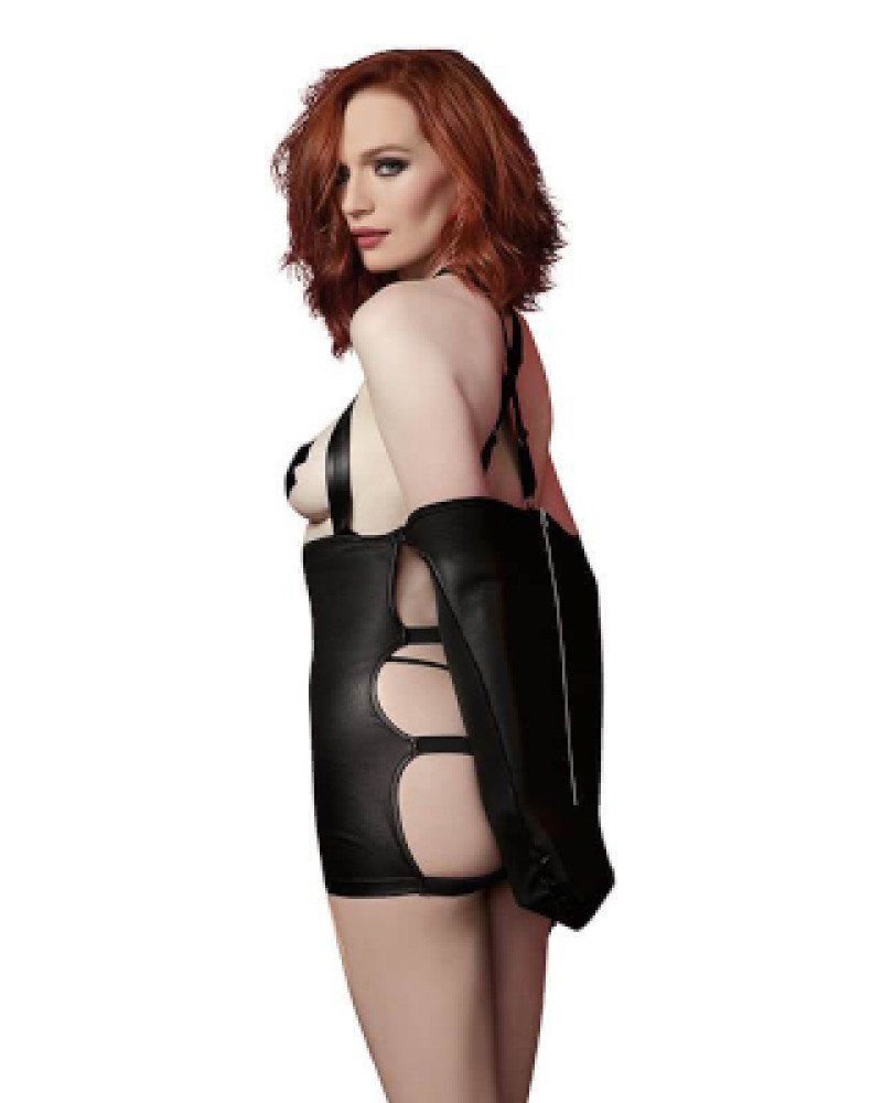 Σούπερ σέξι σετ ανοιχτό στο στήθος και χειροπέδες!