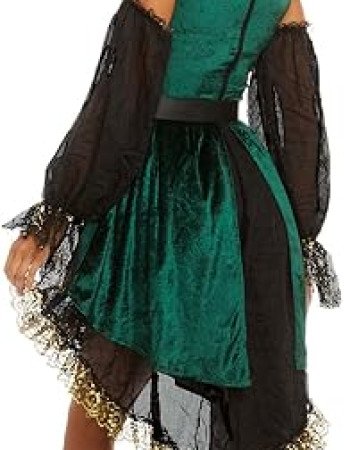 Σμαραγδένια Γυναικεία Στολή Πειρατή "Emerald pirate" (4 τεμάχια)