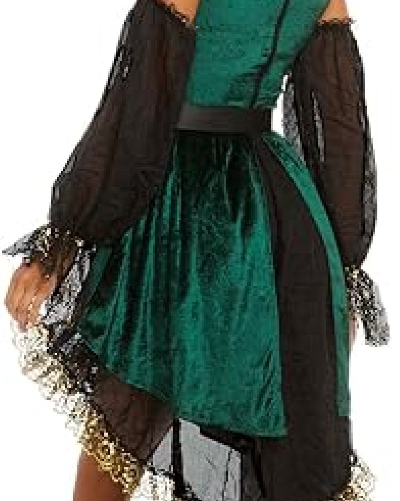 Σμαραγδένια Γυναικεία Στολή Πειρατή "Emerald pirate" (4 τεμάχια)