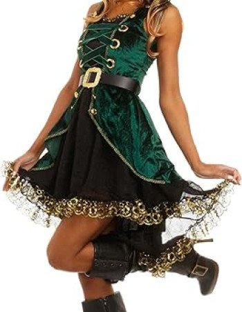 Σμαραγδένια Γυναικεία Στολή Πειρατή "Emerald pirate" (4 τεμάχια)