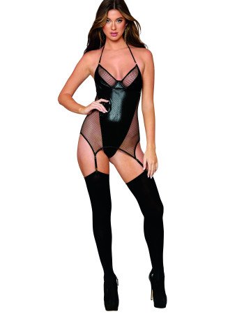 Sexy γυναικείο σετ δίχτυ και βινύλιο!