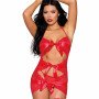 Σέξι γυναικείο δαντελένιο σετ babydoll & G-string