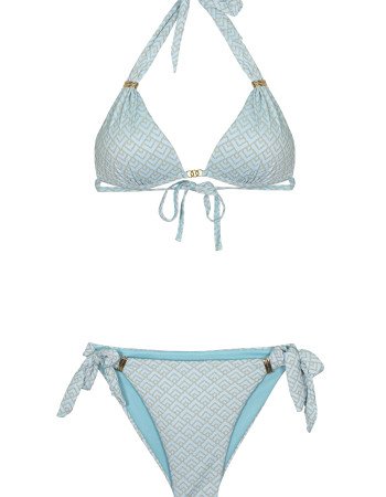 Γυναικείο Μαγιό Τοπ Τρίγωνο Ανάγλυφο Cup B & Σλιπ Ανάγλυφο Δετό