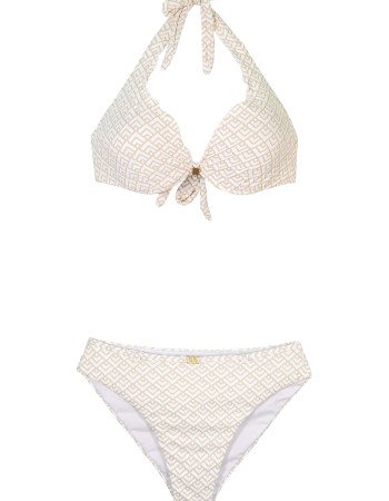 Γυναικείο Μαγιό Τοπ Ανάγλυφο Cup D & Σλιπ Ανάγλυφο με Ζώνη