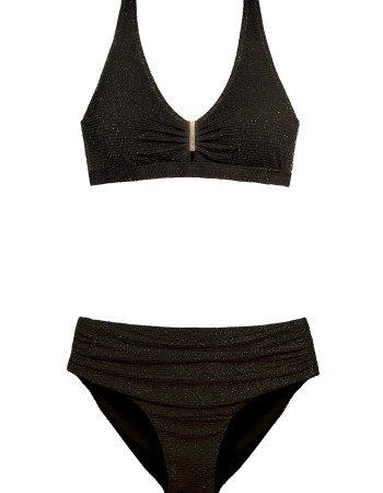 Γυναικείο Μαγιό Τοπ Ανάγλυφο Αμπάνελο Cup F & Σλιπ Ψηλόμεσο Ανάγλυφο