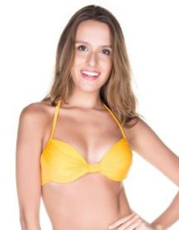 Μαγιό γυναικείο σουτιέν μονόχρωμο μαύρο