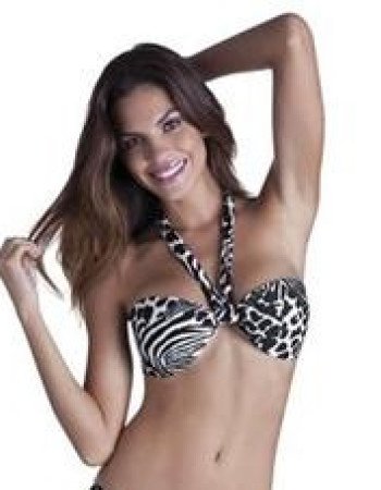 Μαγιό γυναικείο σουτιέν στράπλες εμπριμέ